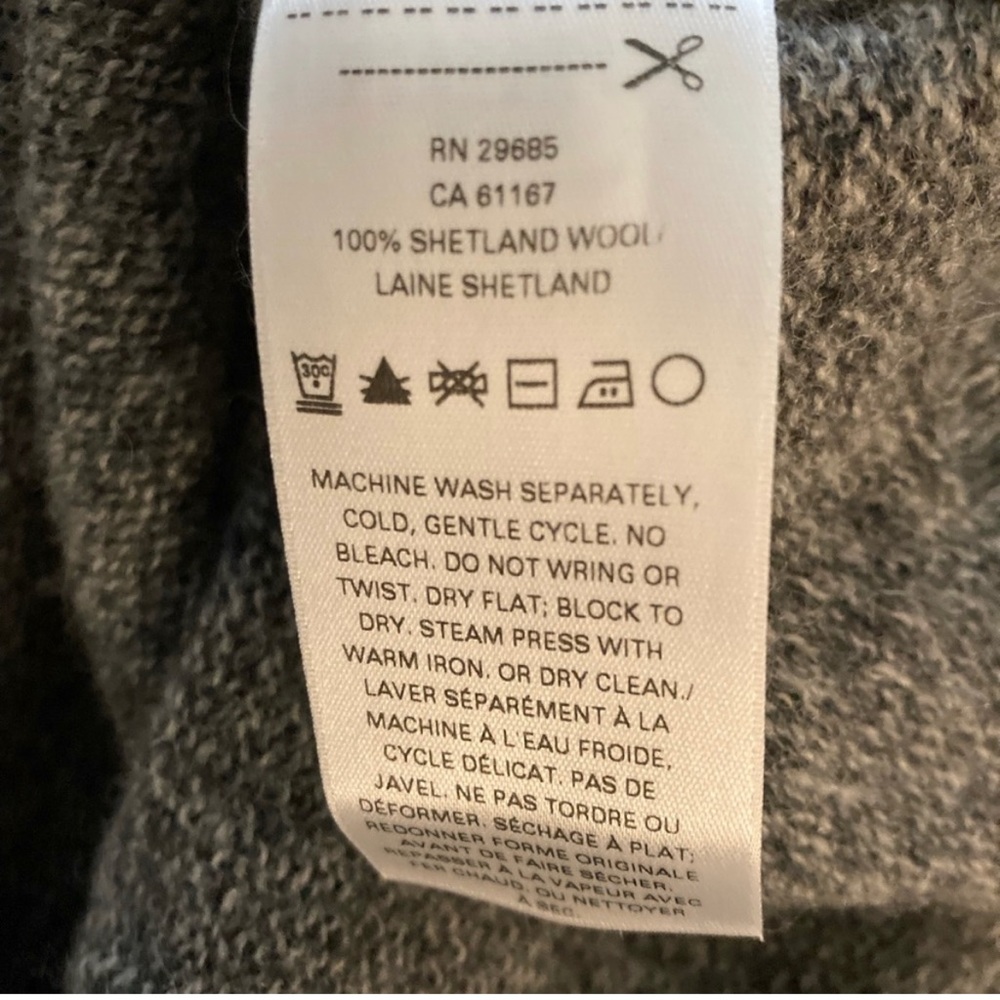 Pendleton Washable Wool Crew Neck Gray Sweater Si… - image 4